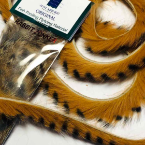 Rabbit Zonker Strips - Black Barred